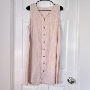 Terzo Millennio Italy 100% Linen light pink pullover Dress size S